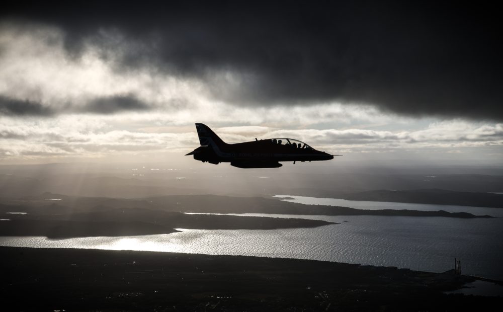 RAF Red Arrows in action